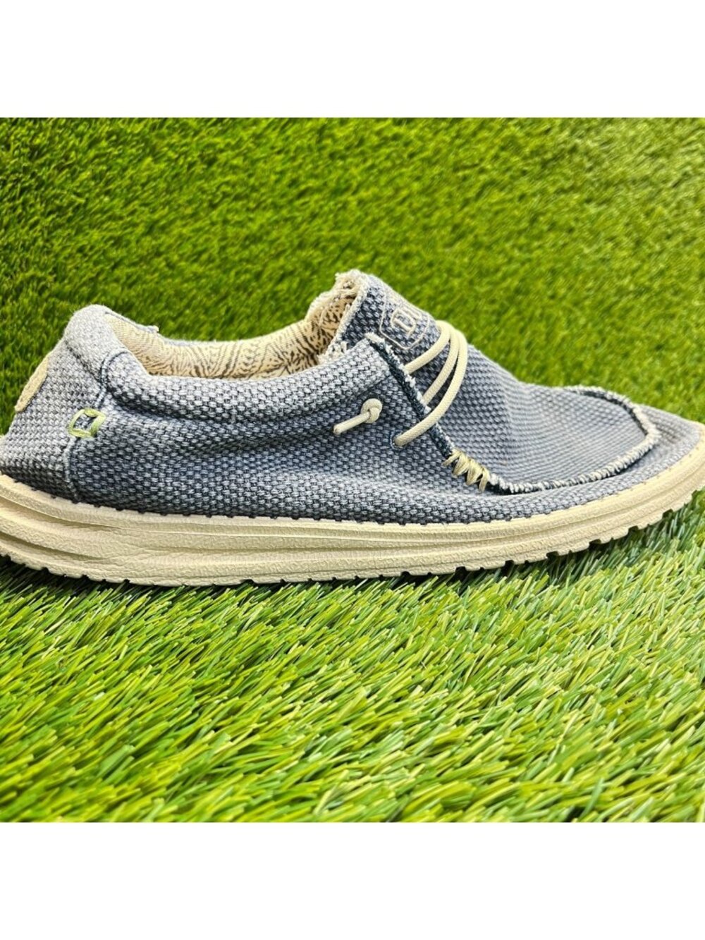 Hey Dude Wally Braided Mens Size 12 Blue Athletic Casual Walking Slip On Shoes